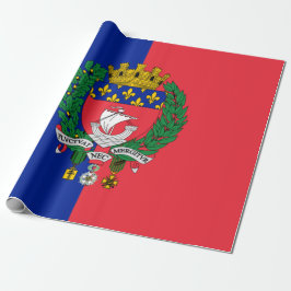 Papel De Presente Bandeira de Paris (França)