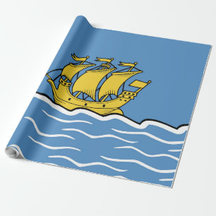 Papel De Presente Bandeira de Pierre e Miquelon santo