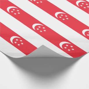 Papel De Presente Bandeira de Singapura