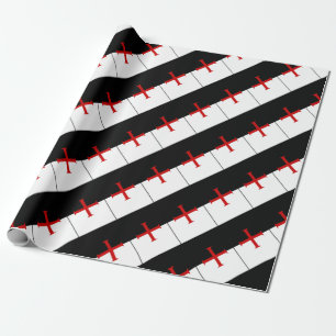 Papel De Presente Bandeira de Templar dos cavaleiros