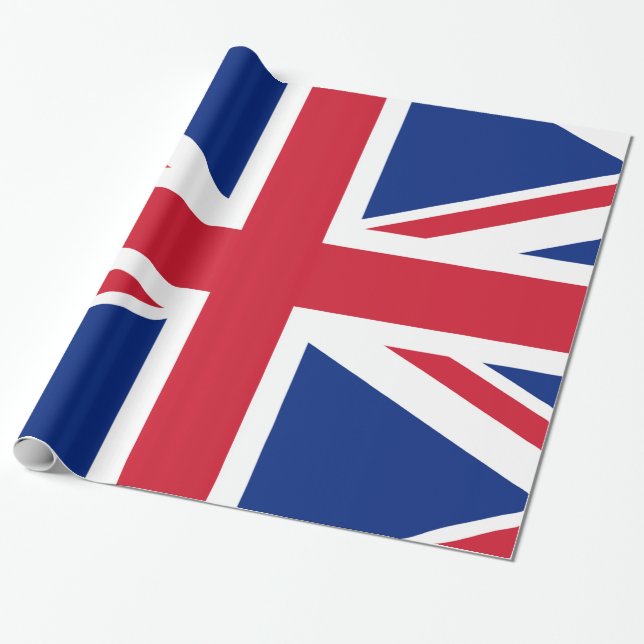 Papel De Presente Bandeira de Union Jack Ingleses (Desenrolado)