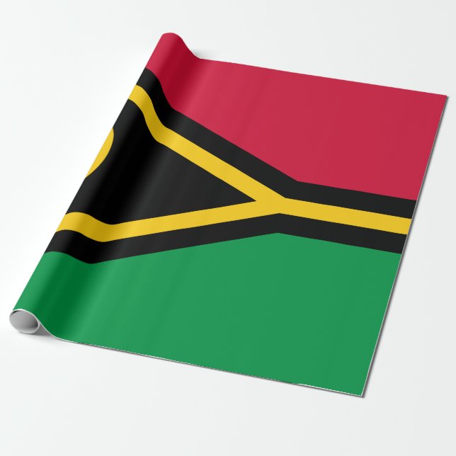 Papel De Presente Bandeira de Vanuatu (Desenrolado)