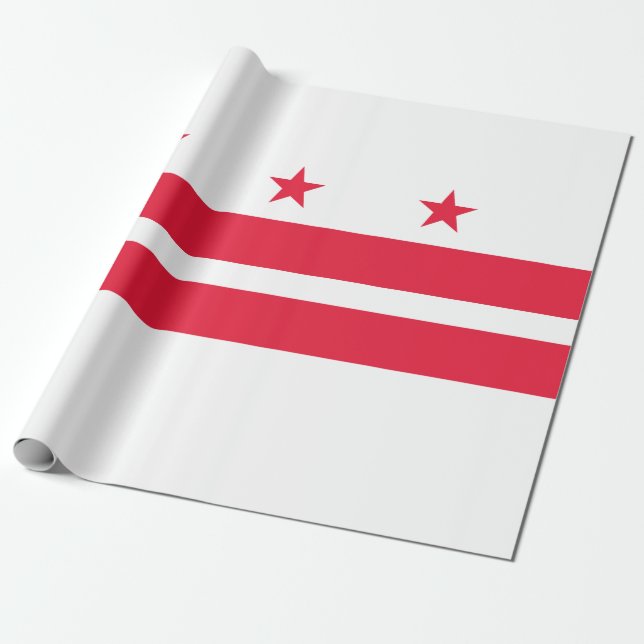 Papel De Presente Bandeira de Washington D.C. (distrito de Columbia) (Desenrolado)