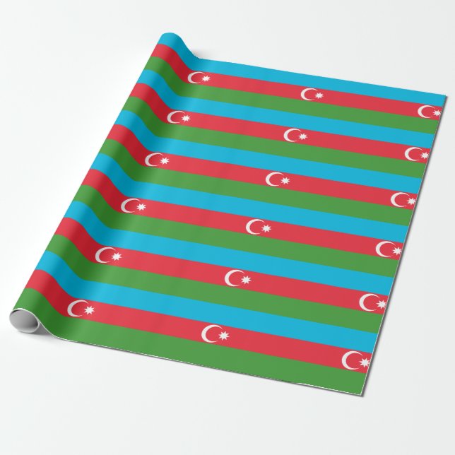 Papel De Presente Bandeira do Azerbaijão (Desenrolado)