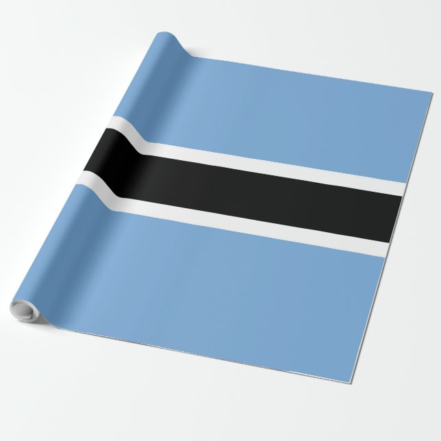 Papel De Presente Bandeira do Botsuana (Desenrolado)