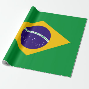 Papel De Presente Bandeira do Brasil