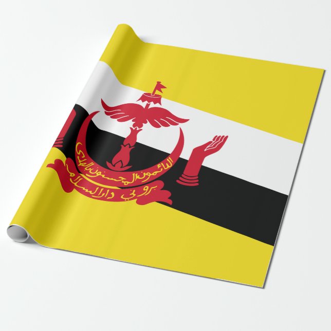 Papel De Presente Bandeira do Brunei (Desenrolado)