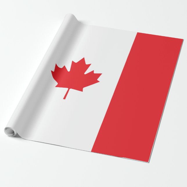 Papel De Presente Bandeira do Canadá (Desenrolado)