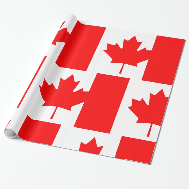 Papel De Presente Bandeira do Canadá (Desenrolado)