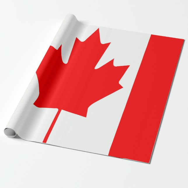 Papel De Presente Bandeira do Canadá (Desenrolado)