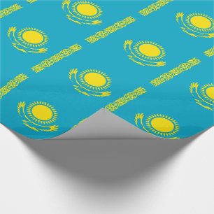 Papel De Presente Bandeira do Cazaquistão