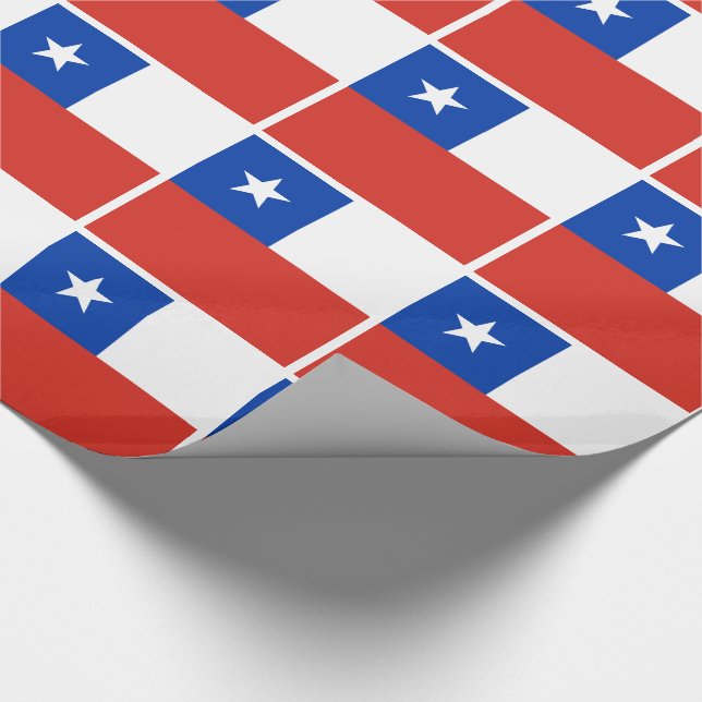 Papel De Presente Bandeira do Chile (Ponta)