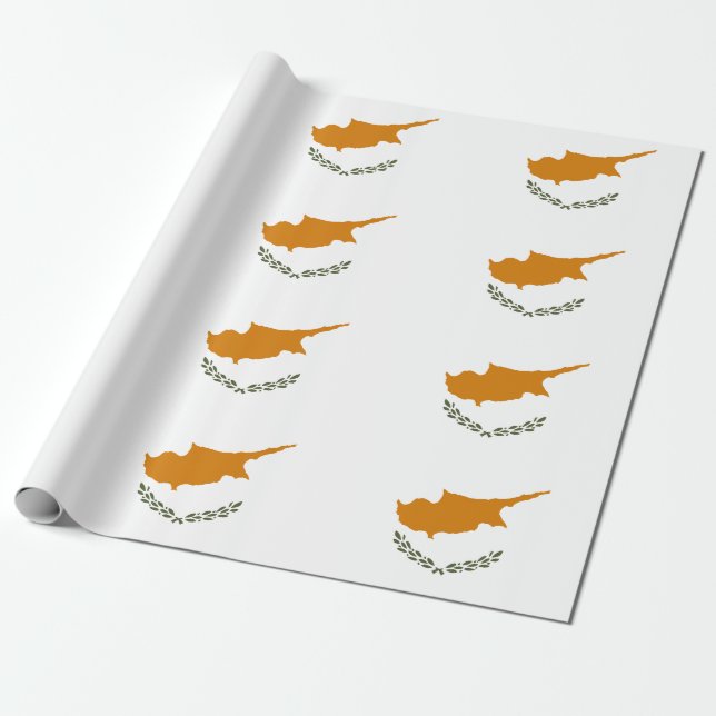 Papel De Presente Bandeira do Chipre (Desenrolado)