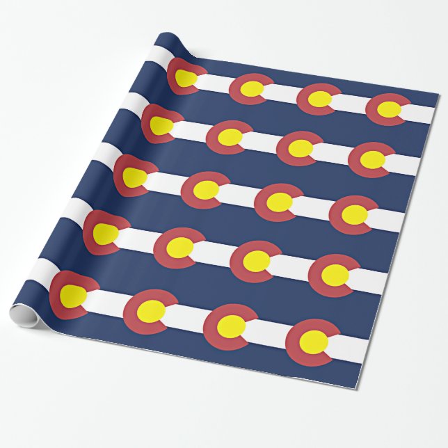 Papel De Presente Bandeira do Colorado (Desenrolado)