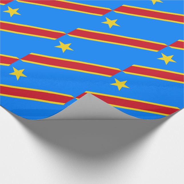 Papel De Presente Bandeira do Congo Quinxassa (Ponta)