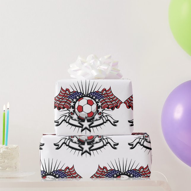 Papel De Presente Bandeira do Design de futebol americano Patriótico (Criador carregado)