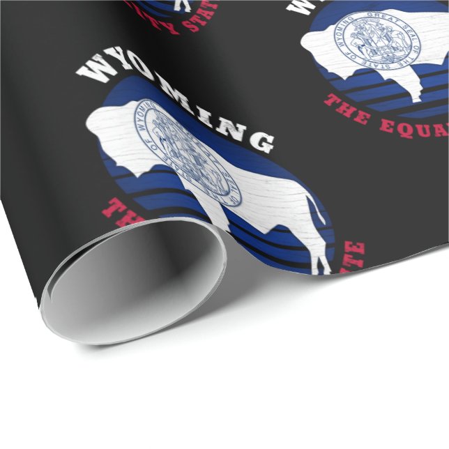 PAPEL DE PRESENTE BANDEIRA DO ESTADO DA IGUALDADE DE WYOMING (Ponta do rolo)
