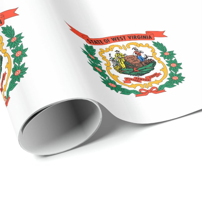 Papel De Presente Bandeira do Estado da Virgínia Ocidental (Ponta do rolo)