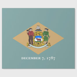 Papel De Presente Bandeira do Estado de Delaware (DE, EUA)