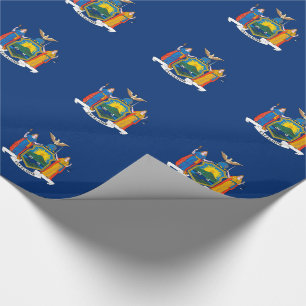 Papel De Presente Bandeira do Estado de Nova York