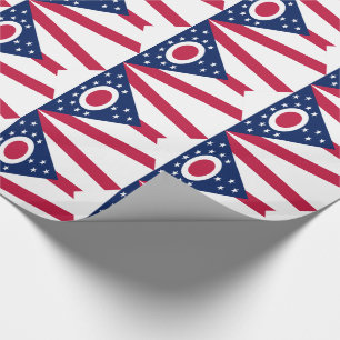 Papel De Presente Bandeira do Estado de Ohio