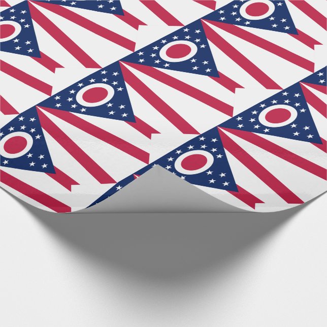 Papel De Presente Bandeira do Estado de Ohio (Ponta)