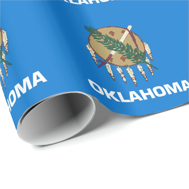 Papel De Presente Bandeira do Estado de Oklahoma (Ponta do rolo)