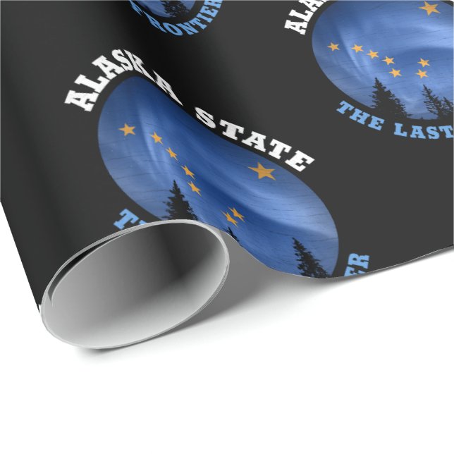 PAPEL DE PRESENTE BANDEIRA DO ESTADO DO ALASKA (Ponta do rolo)