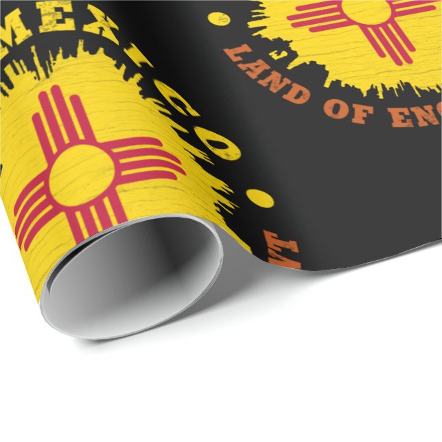 PAPEL DE PRESENTE BANDEIRA DO ESTADO DO NÚMERO MÉXICO (Ponta do rolo)