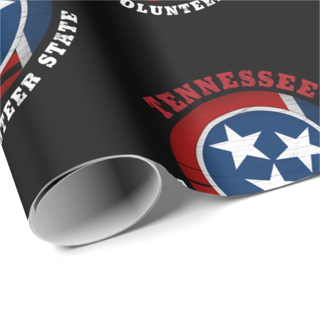 PAPEL DE PRESENTE BANDEIRA DO ESTADO DO VOLUNTÁRIO DO TENNESSEE (Ponta do rolo)