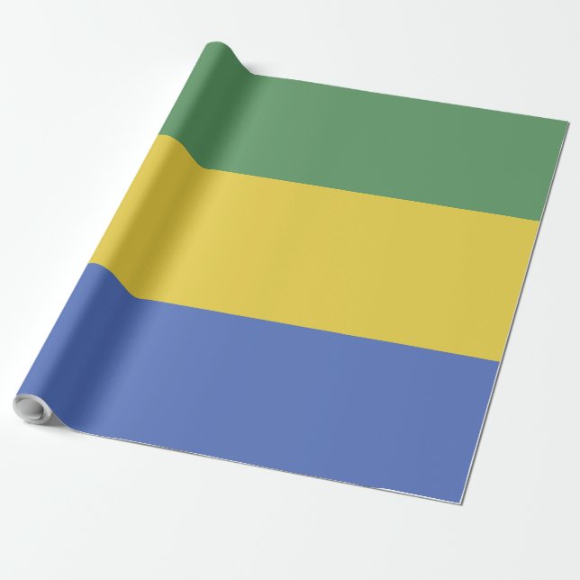 Papel De Presente Bandeira do Gabão (Desenrolado)