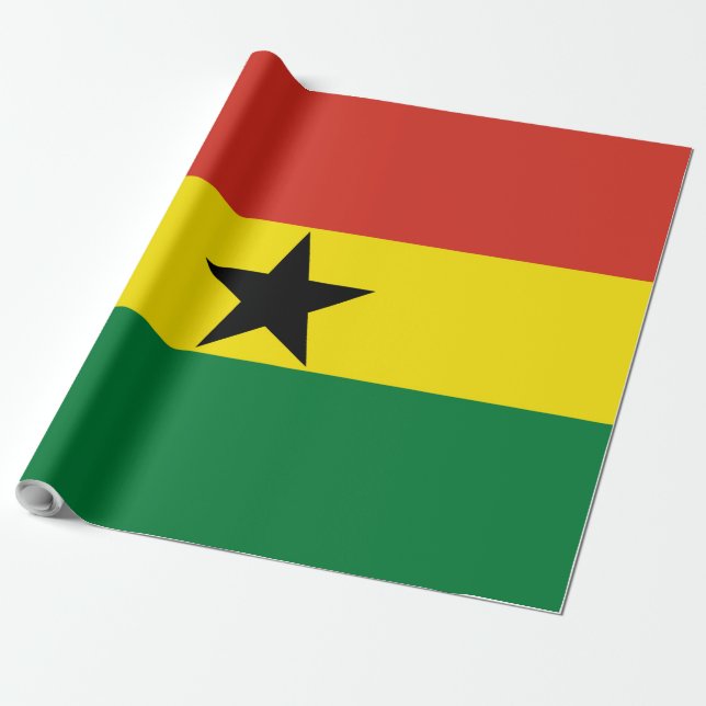 Papel De Presente Bandeira do Gana (Desenrolado)