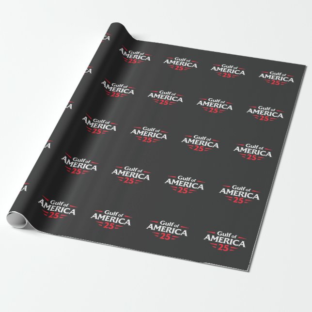 Papel De Presente Bandeira do Golfo da América Patriótica Americana  (Desenrolado)