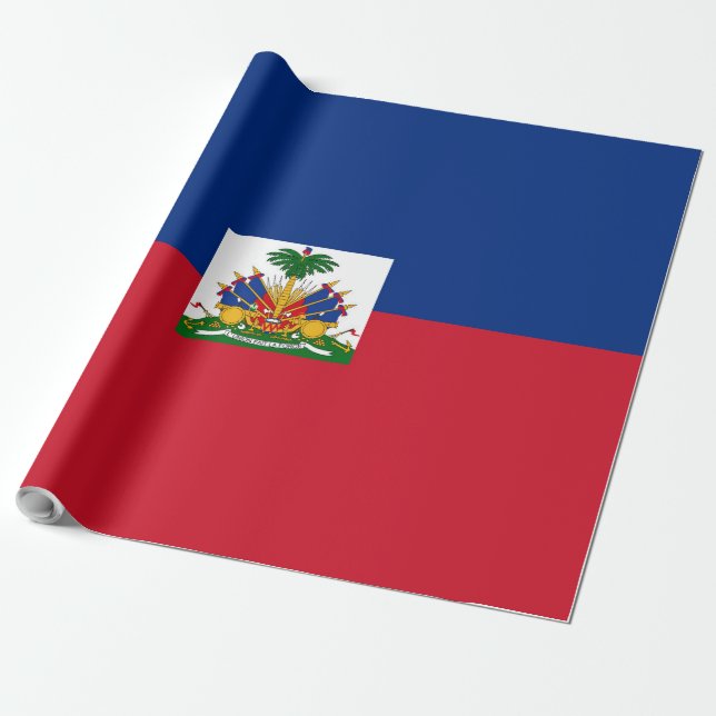 Papel De Presente Bandeira do Haiti (Desenrolado)