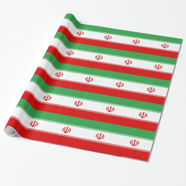 Papel De Presente Bandeira do Irã (Desenrolado)