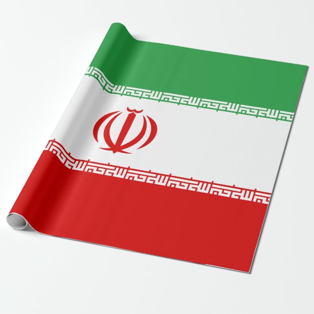 Papel De Presente Bandeira do Irã (Desenrolado)