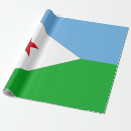 Papel De Presente Bandeira do Jibuti (nação africana)