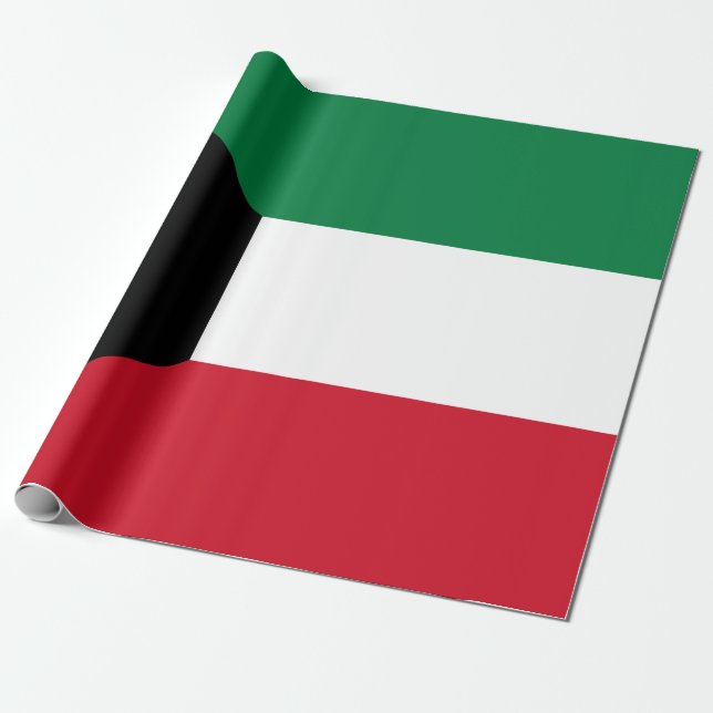 Papel De Presente Bandeira do Kuwait (Desenrolado)