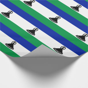 Papel De Presente Bandeira do Lesoto