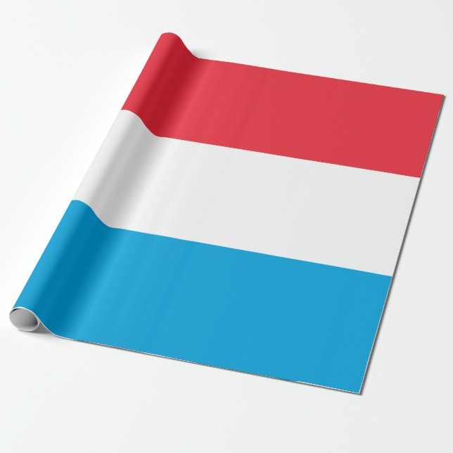 Papel De Presente Bandeira do Luxemburgo (Desenrolado)