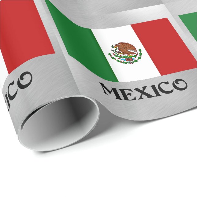 Papel De Presente Bandeira do México (Ponta do rolo)