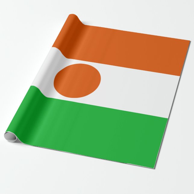 Papel De Presente Bandeira do Níger (país africano) (Desenrolado)