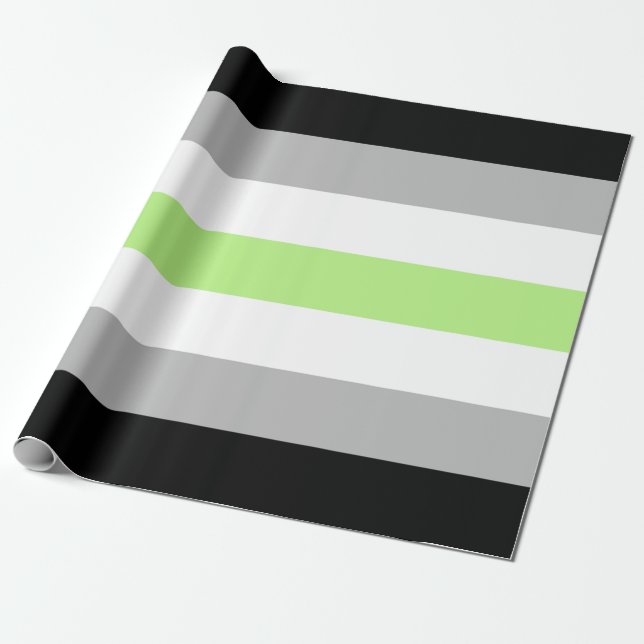 Papel De Presente Bandeira do Orgulho Agênero (Desenrolado)