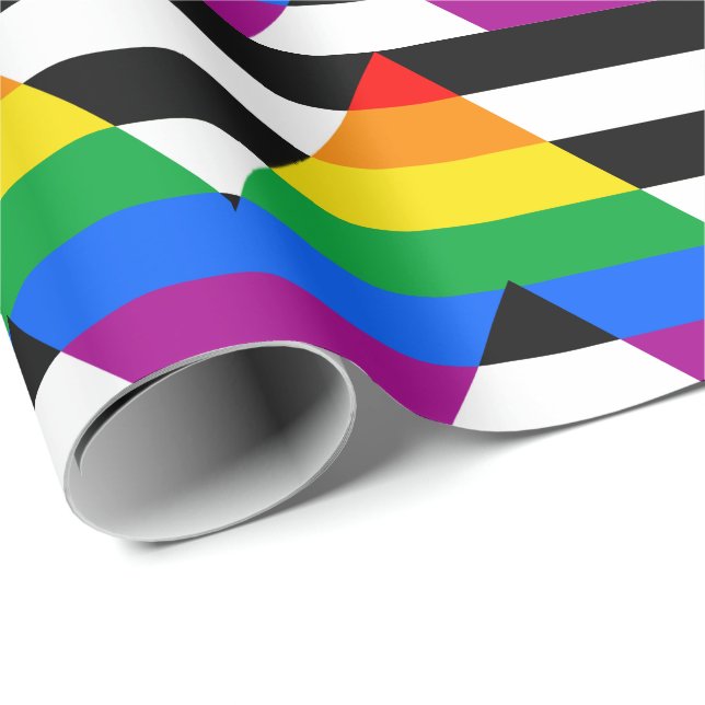 Papel De Presente Bandeira do Orgulho Aliado (Ponta do rolo)