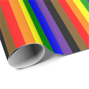 Papel De Presente Bandeira do Orgulho Arco-íris de Filadélfia na Ver
