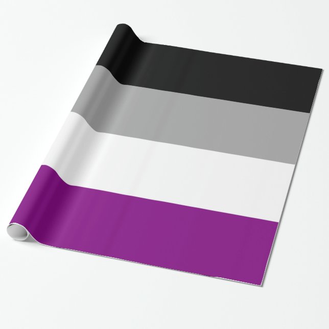 Papel De Presente Bandeira do Orgulho Assexual (Desenrolado)
