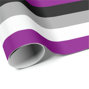Papel De Presente Bandeira do Orgulho Assexual Horizontal