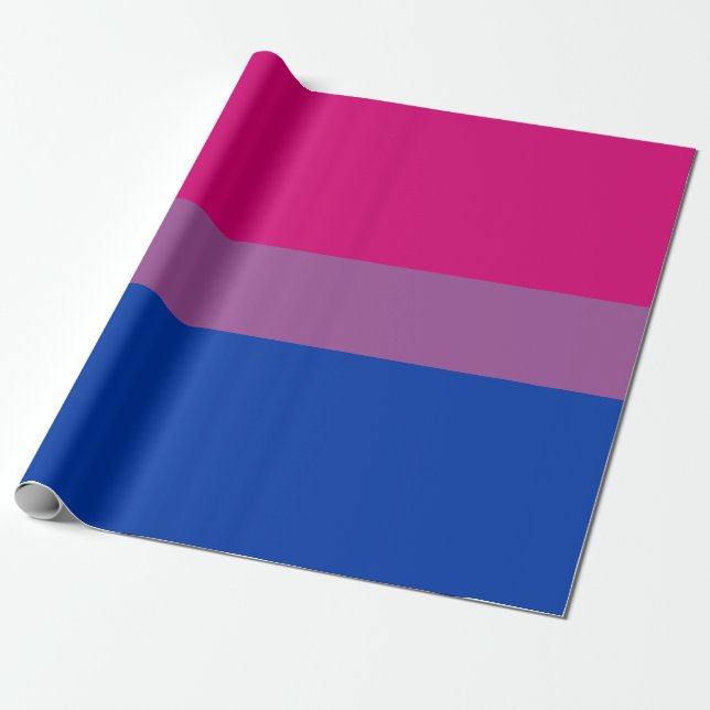 Papel De Presente Bandeira do Orgulho Bissexual (Desenrolado)