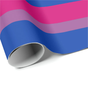 Papel De Presente Bandeira do Orgulho Bissexual Horizontal
