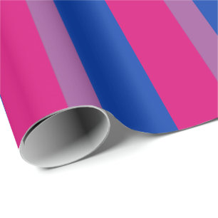 Papel De Presente Bandeira do Orgulho Bissexual Vertical